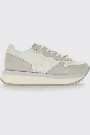 sun68 Sneakers Big Stargirl in camoscio e canvas sfrangiato