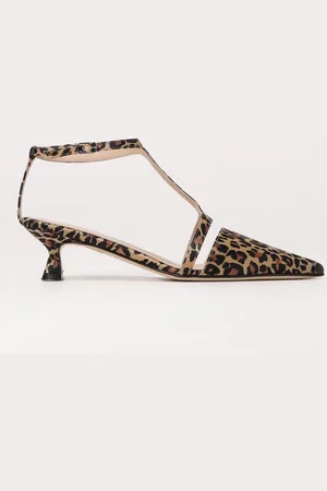 ANNA F. Pump in raso stampa animalier