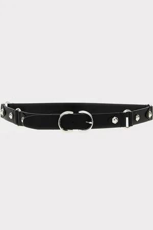 Pinko Cintura Lois in pelle con borchie