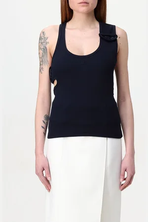 Courrèges Canotta in cotone stretch