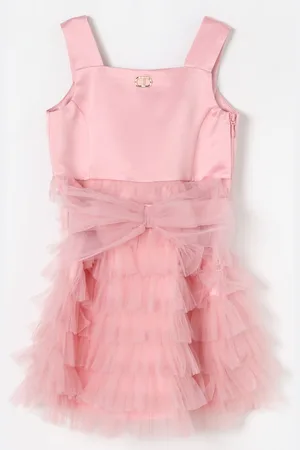 Twin-Set Abito in tulle con logo