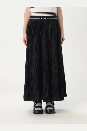 Msgm Gonna in misto cotone plissettato