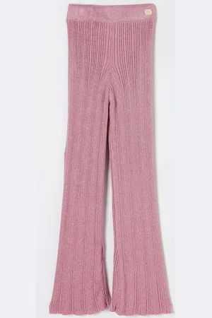MISS BLUMARINE Pantalone in maglia di viscosa a costine