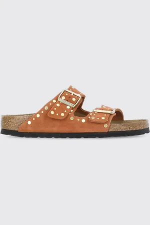 Birkenstock Sandalo Arizona Rivet in camoscio con borchie