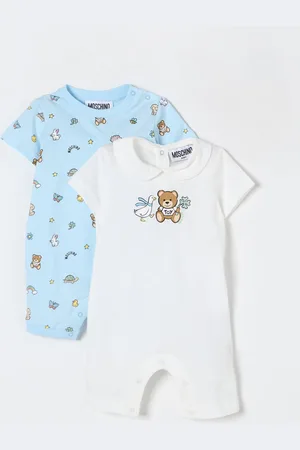 Moschino Set 2 tutine corte in cotone Teddy Bear