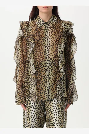 BLUMARINE Camicia in georgette animalier