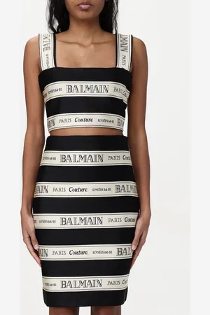 Balmain Top in misto viscosa a righe