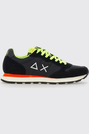 sun68 Sneakers Tom Fluo in camoscio e mesh