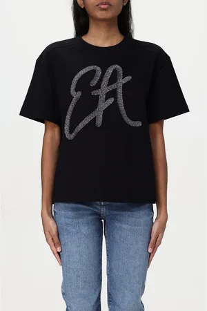 Emporio Armani T-shirt con maxi logo gioiello