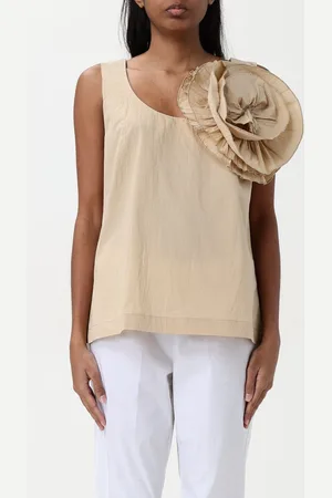 HANITA Top in cotone con maxi fiore