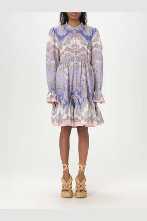 ZIMMERMANN Abito chemisier in lino con stampa Paisley