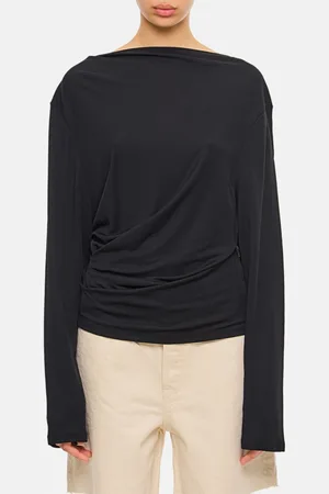 Jacquemus Top drappeggiato in misto viscosa