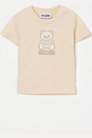 Moschino T-shirt in cotone con logo Teddy