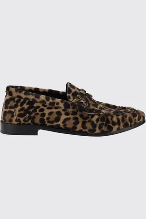 Saint Laurent Mocassino Le Loafer Penny in cavallino stampa animalier