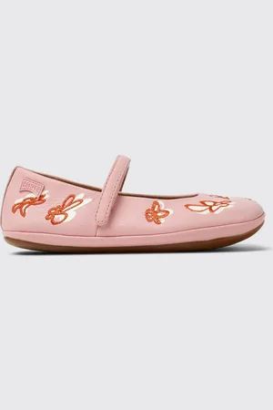 Camper Ballerina Twins in pelle con stampa floreale