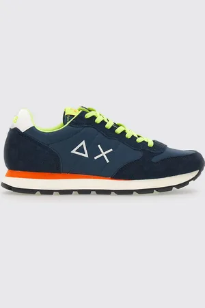 sun68 Sneakers Tom Fluo in camoscio e mesh