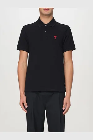 Ami Polo in cotone con logo ricamato