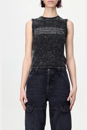 Diesel Canotta in jersey con zip