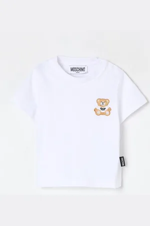Moschino T-shirt in cotone con logo Teddy