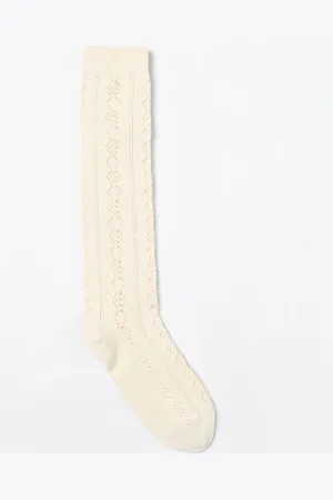 VALENTINO Calze in maglia traforata di cotone