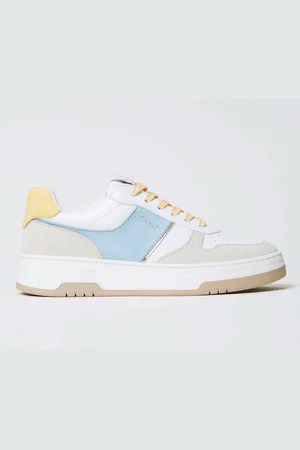Twin-Set Sneakers in pelle con Oval T goffrato