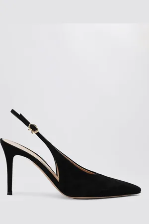Gianvito Rossi Slingback Robbie in camoscio