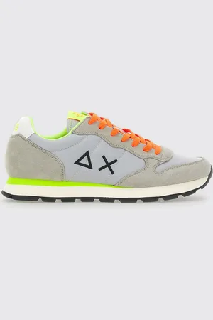 sun68 Sneakers Tom Fluo in camoscio e mesh