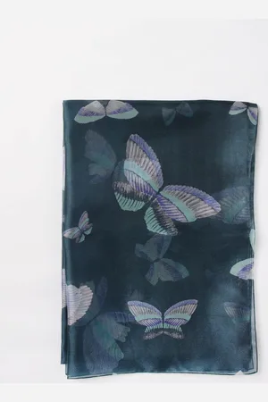Emporio Armani Foulard in viscosa con stampa farfalle