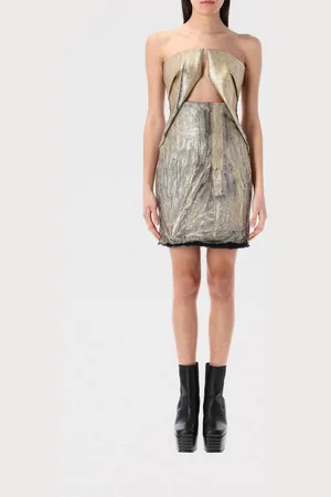 Rick Owens Abito in denim cracklè