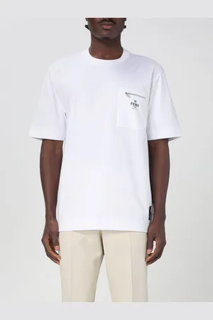 Fendi T-shirt in cotone con mini logo