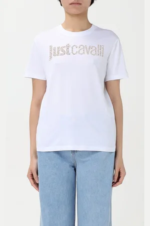 Roberto Cavalli T-shirt in cotone con maxi logo