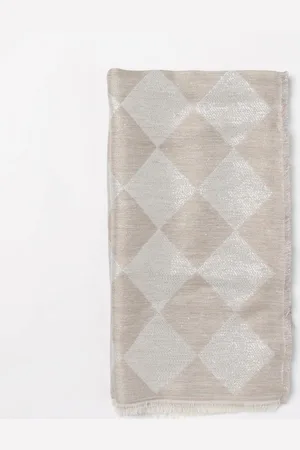 Emporio Armani Stola in misto cotone e lamè con rombi jacquard
