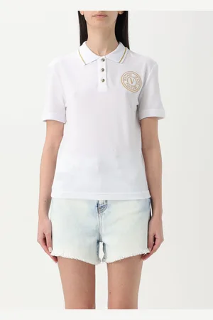 VERSACE Polo in cotone con logo