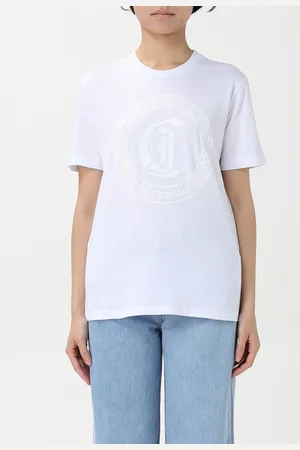 Roberto Cavalli T-shirt in cotone con maxi logo