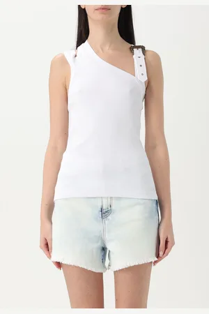 VERSACE Canotta in cotone stretch a costine