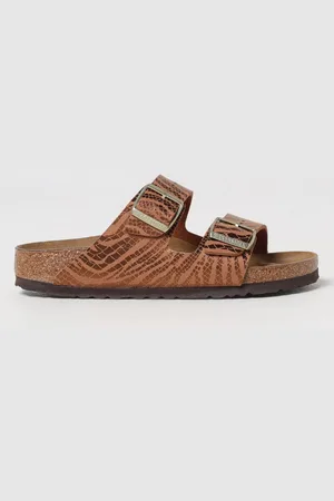 Birkenstock Sandalo Arizona in camoscio stampa pitone