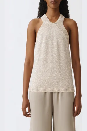 Fabiana Filippi Top in maglia di misto cotone e lurex