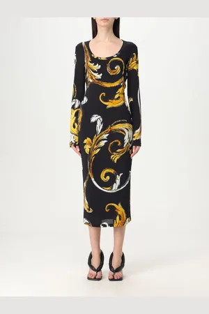 VERSACE Abito midi in viscosa stretch