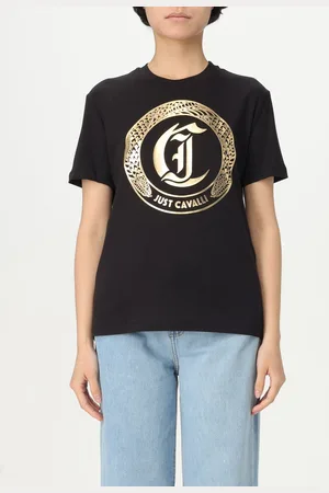 Roberto Cavalli T-shirt in cotone con maxi logo