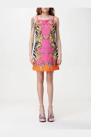 VERSACE Abito in crêpe stampato