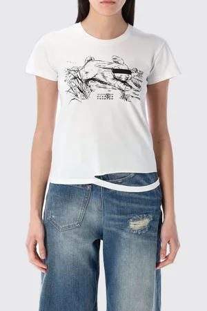 Maison Margiela T-shirt in cotone stampata