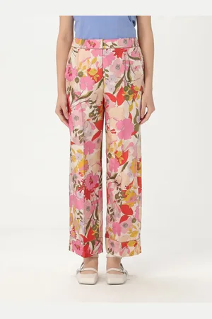 Max Mara Pantaloni in seta stampata
