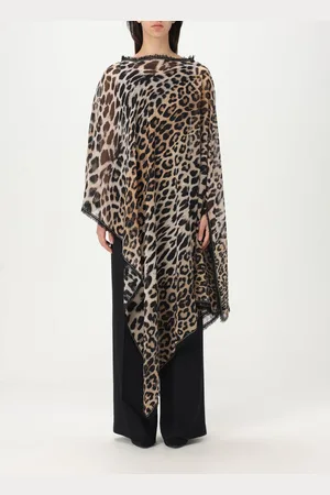 Faliero Sarti Blusa asimmetrica in misto seta animalier