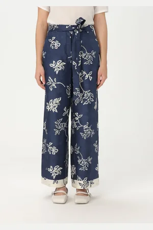 Max Mara Pantalone in seta stampata