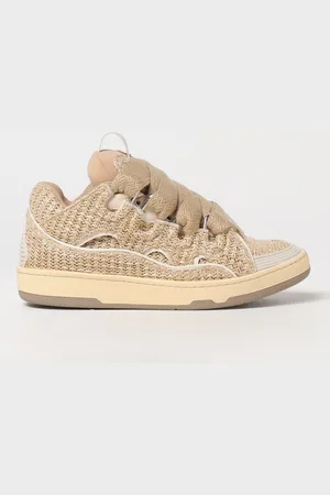 Lanvin Sneakers Curb in rafia e pelle