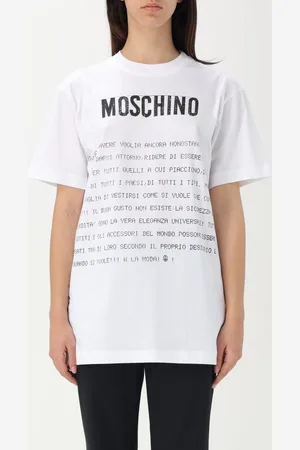 Moschino T-shirt in cotone con stampa slogan