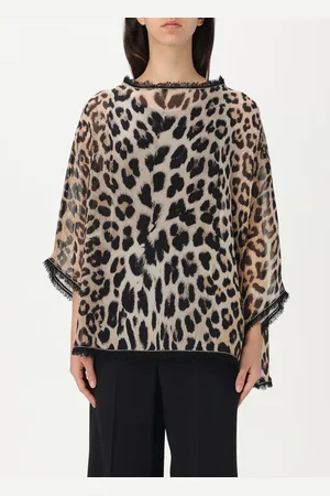 Faliero Sarti Blusa in misto seta animalier