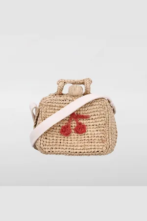 BONPOINT Borsa a spalla Aimane in rafia intrecciata