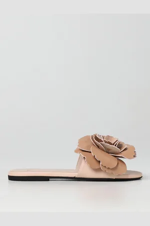 Nº21 Sandalo in nappa con fiore applicato