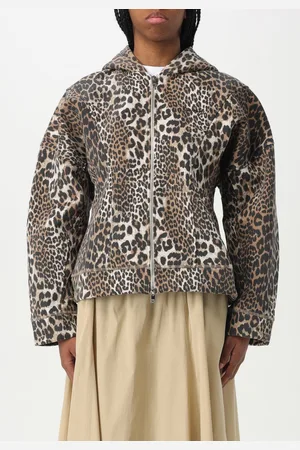 Ganni Felpa in cotone organico animalier